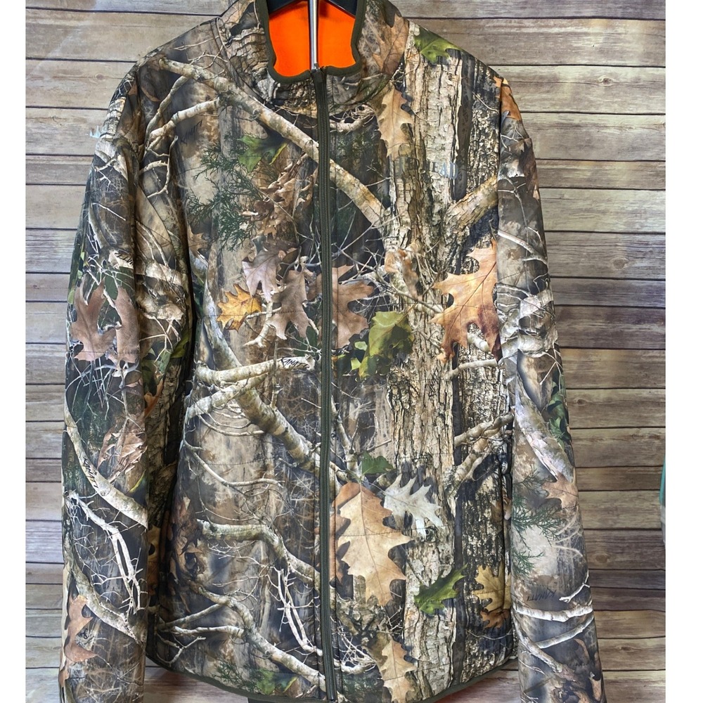 RedHead Reversible Hunting Jacket Mens 2XL Blaze Orange Camo Full Zip